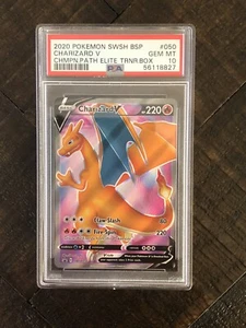 PSA 10 GEM MINT Charizard V Champions Path ETB Promo Pokemon Card SWSH050 - Picture 1 of 2