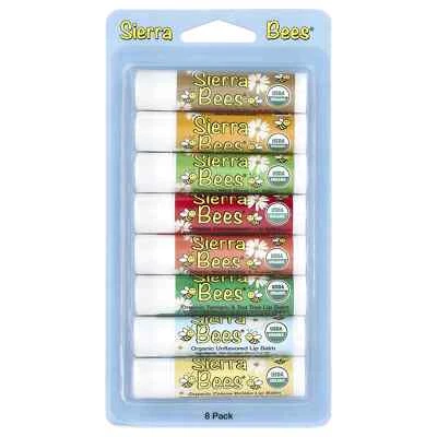 Sierra Bees Organic Lip Balms Combo Pack, 8 Pack, 0.15 oz (4.25 g) Each - Image 1 of 2