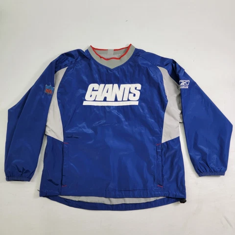 New York Giants NFL Team Apparel On Field Reebok Pullover Windbreaker Youth Sz M Cover