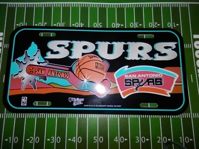 Placa de matrícula San Antonio Spurs, placa de plástico de colección NBA nueva Foto 1 de 4