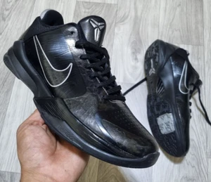 Nike Zoom Kobe V 5 “BlackOut” Shoes Black Sneakers Men's Women's Kobe Shoes 7 US - Picture 1 of 14