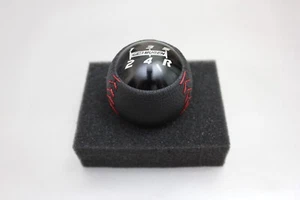Mugen 5 Speed Gear Shift Knob 10x1.5 Black Leather Honda City Covic Integra Fit - Bild 1 von 4