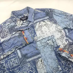 Johnny Was Workshop Damen Bluse Top Größe M Patchwork Paisley Knopfleiste - Bild 1 von 7