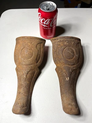 Par de pies de bañera con patas altas de hierro fundido para bañera Foto 1 de 4