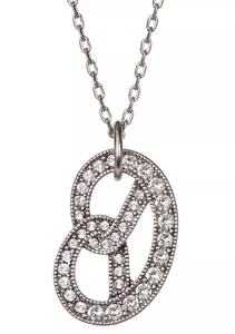 Marc Jacobs Necklace Long Pave Pretzel Sealed Fast Shipping Auntie Ann’s - Picture 1 of 21