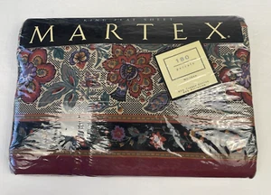 Martex Avignon King flaches Blatt neu/versiegelte Verpackung kein Eisen Perkal rot Made USA - Bild 1 von 4