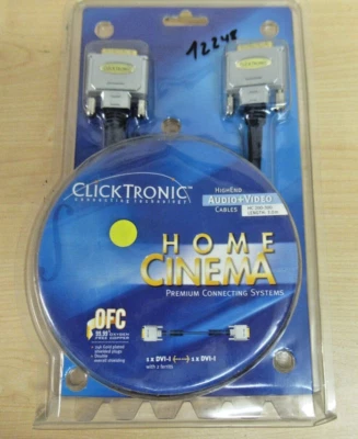 ClickTronic Home Cinema DVI-I to DVI-I Premium Kabel Audio&Video 3 Meter - Bild 1 von 2