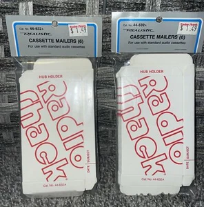 Vintage Retro Radio Shack Realistic Cassette Mailers TWO 6pk Standard Cassettes - Picture 1 of 4