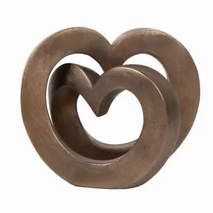 Love Hearts Small - Cold Cast Bronze Ornament - Frith Sculpture Tinsley AT052 - Picture 1 of 1
