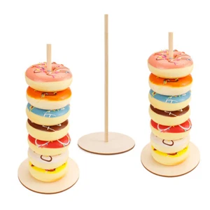 3pcs Donut Stacker Stand Doughnut Bagel Dessert Table Display Wedding Birthay - Picture 1 of 9