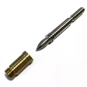 BULLET HEAD Pool Snooker Cue Cane SS/Brass Joint Pin Screw Connector Coupler Set - Picture 1 of 2