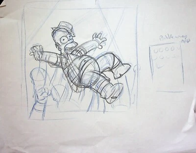 Los Simpson Serie Años 90 Producción Dibujado a Mano PATTY & SELMA Modelo Celda Diseño Foto 1 de 2