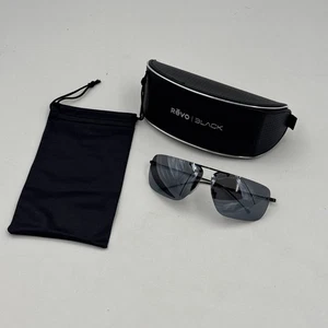 REVO Black Air 1 Sunglasses POLARIZED RE1190 01 Japan Excellent Frameless Case - Picture 1 of 4