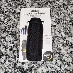 NEW Nite Ize Lite Holster Stretch 6" Flashlight Holder w/ Belt Clip Nylon Black - Picture 1 of 3