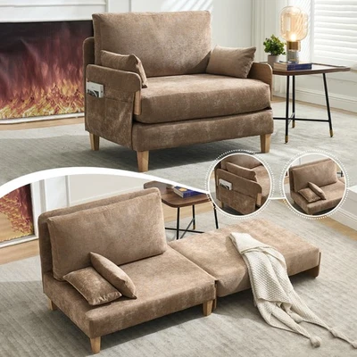 Sofá cama reclinable plegable moderno, cama convertible 3 en 1 con tres almohadas Foto 1 de 4