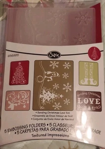 Sizzix Craft Folders Sending Christmas Love Set Embossing Folder 656985 5PC - Picture 1 of 6