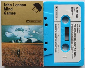 JOHN LENNON - MIND GAMES (EMI TCPCS7165) 1973 UK CASSETTE TAPE BLUE THE BEATLES - Picture 1 of 4
