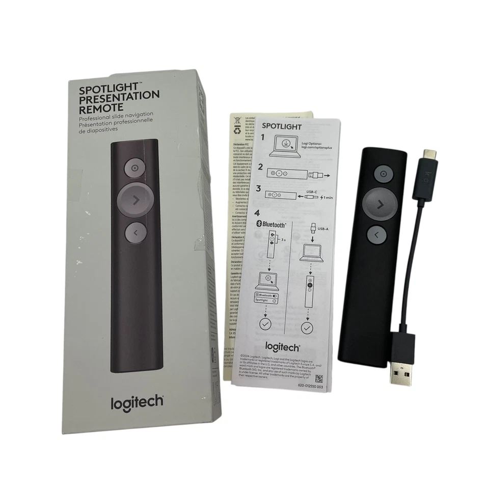 NO DONGLE Logitech Spotlight Presentation Remote w/ Bluetooth Slide Navigator - Image 1 of 4