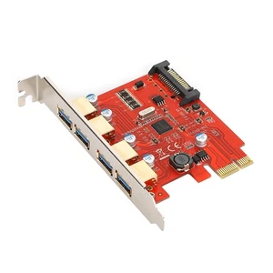 USB3.0 Expansion Card 4-Port Adapter Card With Power Port For Maste NEW - Zdjęcie 1 z 8