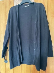 Women's WoolOvers Black Cardigan Size XL - Picture 1 of 3