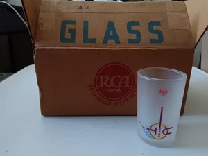 RCA New York 1939 World’s Fair Frosted “Shot” Tumbler Glasses New Mint-In-Box - Picture 1 of 10