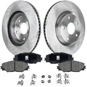 Front Brake Rotor and Pad Kit For 2006-18 Toyota RAV4 2011-16 Scion tC Cast Iron - Picture 1 of 19