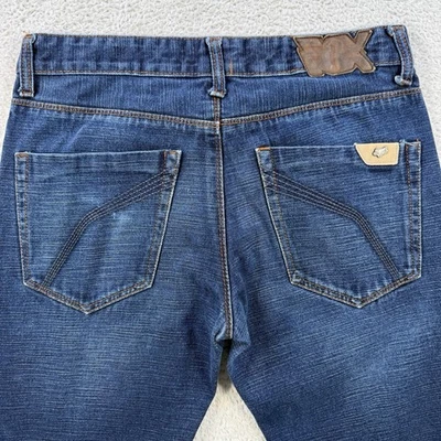 Fox Racing Jeans Mens 32x30 Blue Denim Throttle Straight Motocross Button Fly - Image 1 of 4