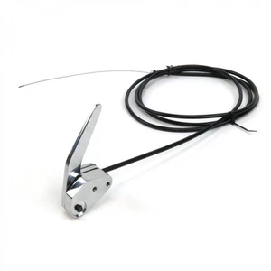 Chrome Latch Release System with Cable And Housing Trunk & Hood Street Rod Truck - Picture 1 of 11