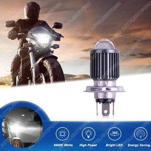 H4 / 9003 LED Motorcycle Headlight High/Low Beam 6000K Bright White Light Bulb - Foto 1 di 10
