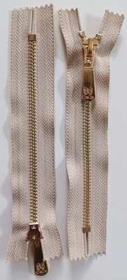 Cece 1 1/2" Tire/Arena/Dorado Metálico 6" x 1 1/4" Suave #5 Cremallera ZB-619 Foto 1 de 3