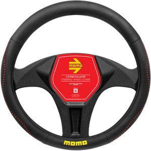 MOMO Street Steering Wheel Cover Black/Red (M) - Picture 1 of 1