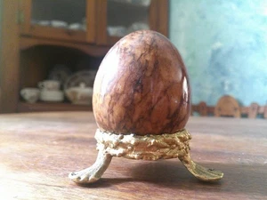 Polished Stone Egg 5.15 oz. approx. 2 1/4' long x1 3/4" lovely brown color - Picture 1 of 4