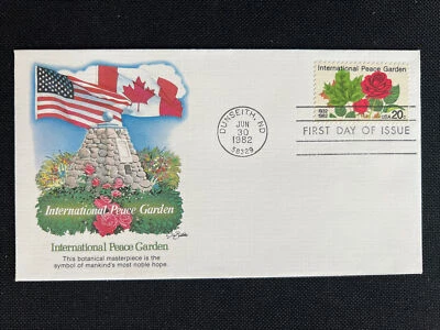 2014 International Peace Garden FDC Fleetwood Jun 30 1982 Dunseith ND - Image 1 of 2