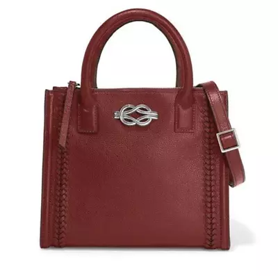 NWTag Brighton Interlok FLEMMING Chili Pepper Red Leather Tote Bag MSRP $465 - Image 1 of 4