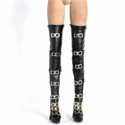Over Knee Boots Shoes for 1/6Female Jiaou Tbleague Phicen Hottoys Auction Figure
