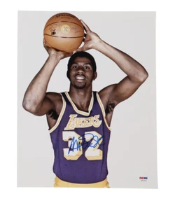 Lakers Magic Johnson Signed Autograph 11x14 Basketball Photo PSA COA - Picture 1 of 2