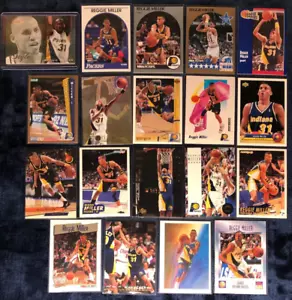 Lote de 19 cartas de la NBA Reggie Miller - estilo - aros de la NBA - Skybox - Fleer - mazo superior - Imagen 1 de 3