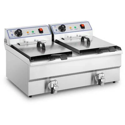 Friggitrice Doppia Acciaio Inox Gastronomia Professional 2X6Kw 400V 2X16 Litri - Immagine 1 di 4