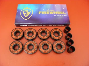 8 x FIREWHEEL-INC ABEC 11 SCOOTER SKATEBOARD BEARINGS RED SHIELDS + 4 x Spacers - Picture 1 of 24