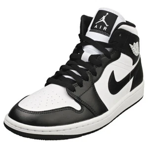 Nike AIR JORDAN 1 MID Donna - Sneakers Pelle e Tessuto Bianco Nero - 40.5 EU - Bild 1 von 8