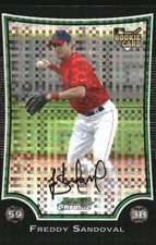2009 Bowman Chrome X-Fractors Angels Baseball Card #216 Freddy Sandoval /250
