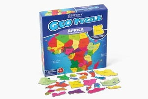 GeoPuzzle, Africa and Middle East Shaped Jigsaw Puzzle, 65 Pc Geography Puzzle - Picture 1 of 3