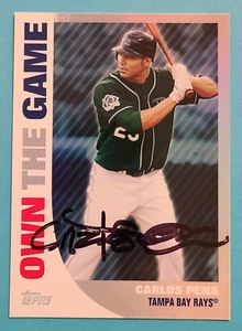 Autógrafo automático firmado por Carlos Pena 2008 Topps Own The Game #OTG4 Tampa Bay Rays - Imagen 1 de 3