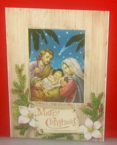 Merry Christmas Auguri Natività Cartolina non viaggiata - Bild 1 von 2