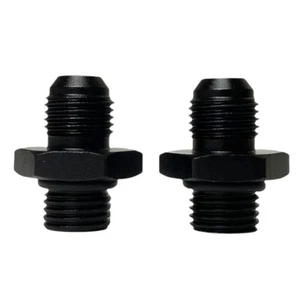 2 Pcs AN6 6AN Straight Male Flare to M14X1.5 Metric Fitting Adapter Aluminum - Picture 1 of 4