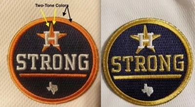 Astros Gold STRONG Patch +Original Houston Strong Jersey Patch 1 Price for BOTH - Image 1 of 4