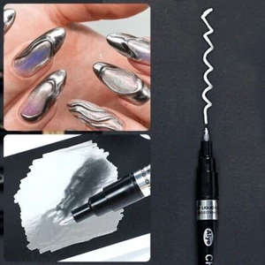 Rose Gold Nail Polish Pen Metallic Brush Pen Manicure Nail Marker Pen Nail Art - Picture 1 of 19