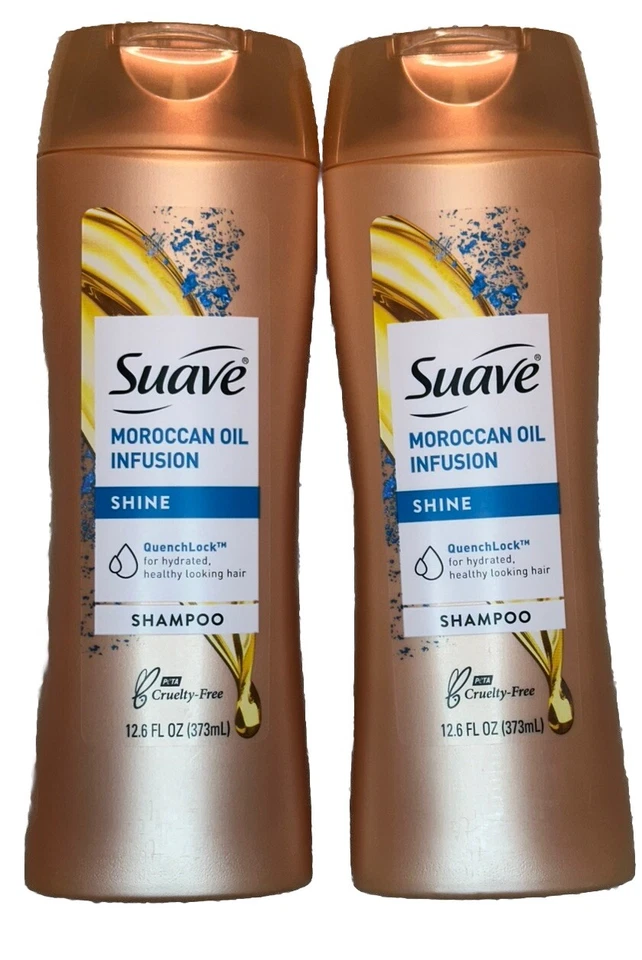 2 X Suave Aceite Marroquí Infusión Brillo Champú Cabello Seco Opaco 12.6 OZ DESCONTINUADO Foto 1 de 4