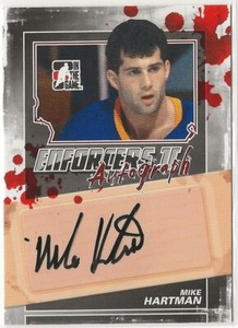 2013-14 ITG Enforcers Autographs #AMH Mike Hartman In The Game