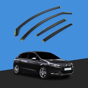 CITROEN C4 MK2 2010-2017 5 Door Hatchback Wind Deflectors 4pc  Tinted - Picture 1 of 10